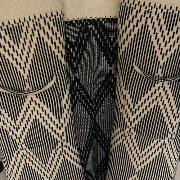 Womens Open Cardigan Sweater Size Large 3/4 Sleeve Western Cowgirl Fringe Boho - Picture 3 of 7